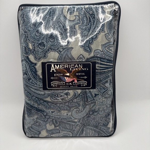 American Living Other - American Living Blue Paisley One Sheer Curtain Panel 52" X 84" Baxter Paisley